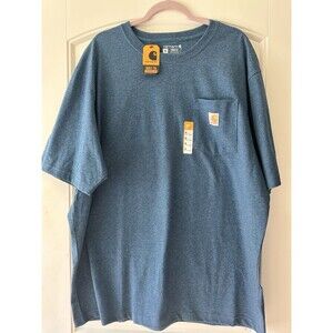Carhartt Men’s Pocket T-Shirt XL Loose Fit Blue Heather Short Sleeve NWT